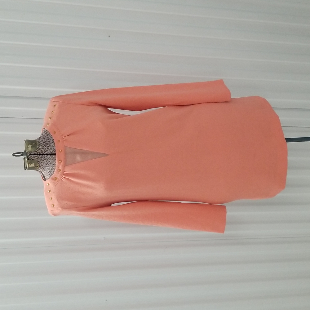 Long sleeved short coral dress